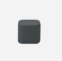 Softline Pouf Hocker-Cento, Felt, Felt Melange, Valencia, Velvet-Ash Black stained