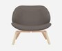 SOFTLINE EDEN SESSEL - Felt Melange - 300 Dark Brown