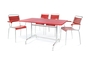 Schaffner Metalltisch Rigi 140 x 80 - Rot