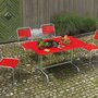 Schaffner Metalltisch Rigi 240 x 80 - Rot