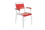 Schaffner Holzlattenstuhl Rigi mit Armlehne - Rot