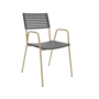 Schaffner Lamello mit Armlehne - Antracite - pastel brown
