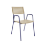 Schaffner Lamello mit Armlehne -Pastel brown -  blau