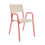 Schaffner Lamello mit Armlehne - pastel sand - red
