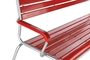 Schaffner Holzlattenbank Rigi mit Armlehne - Rot - Feuerverzinkt