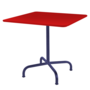 Schaffner Metalltisch Rigi 70x70 - Rot / Blau