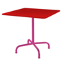 Schaffner Metalltisch Rigi 70x70 - Rot / Pink
