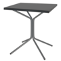 Schaffner Metall-Bistrotisch PIX 70/70 - Gestell Graphit / Tischplatte Anthrazit