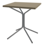 Schaffner Metall-Bistrotisch PIX 70/70 - Gestell Graphit / Tischplatte Champagner