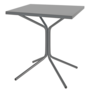 Schaffner Metall-Bistrotisch PIX 70/70 - Gestell Graphit / Tischplatte Alusilber
