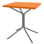 Schaffner Metall-Bistrotisch PIX 70/70 - Gestell Graphit / Tischplatte Orange