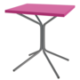 Schaffner Metall-Bistrotisch PIX 70/70 - Gestell Graphit / Tischplatte Pink