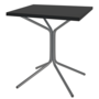 Schaffner Metall-Bistrotisch PIX 70/70 - Gestell Graphit / Tischplatte Schwarz