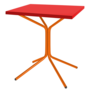 Schaffner Metall-Bistrotisch PIX 70/70 - Tischplatte Rot / Gestell Orange