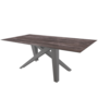 Schaffner Fiberglastisch Mythen 220x100 - Tischplatte Deko Stromboli dunkel / Gestell Graphit
