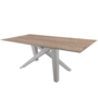 Schaffner Fiberglastisch Mythen 160x90 - Gestell Alusilber / Tischplatte Deko Eiche Landhaus
