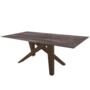 Schaffner Fiberglastisch Mythen 160x90 - Tischplatte Deko Stromboli dunkel / Gestell Mokka