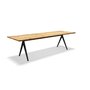 Gloster Raw Split Tisch 96 x 280 cm-Buffed Teak Finish / Sap Wood Edge