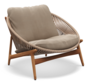 Gloster Bora LOUNGE CHAIR - Loungesessel-Natural Teak / Sorrel Wicker-Blend Sand