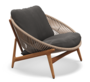 Gloster Bora LOUNGE CHAIR - Loungesessel-Natural Teak / Sorrel Wicker-Blend Coal
