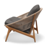 Gloster Bora LOUNGE CHAIR - Loungesessel-Natural Teak / Sorrel Wicker-Blend Coal