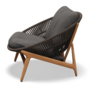 Gloster Bora LOUNGE CHAIR - Loungesessel-Natural Teak / Umber Wicker-Blend Coal