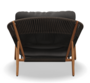 Gloster Bora LOUNGE CHAIR - Loungesessel-Natural Teak / Umber Wicker-Blend Coal