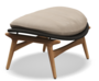 Gloster Bora OTTOMAN - Hocker-Natural Teak / Umber Wicker-Blend Sand