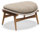 Gloster Bora OTTOMAN - Hocker-Natural Teak / Sorrel Wicker-Blend Sand