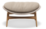 Gloster Bora OTTOMAN - Hocker-Natural Teak / Sorrel Wicker-Blend Sand