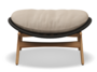 Gloster Bora OTTOMAN - Hocker-Natural Teak / Umber Wicker-Blend Sand