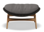 Gloster Bora OTTOMAN - Hocker-Natural Teak / Umber Wicker-Blend Coal