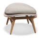 Gloster Bora OTTOMAN - Hocker-Natural Teak / Sorrel Wicker-Blend Linen