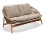 Gloster Bora 2-SEATER SOFA - Sofa 2 Sitzer-Natural Teak / Sorrel Wicker-Blend Sand