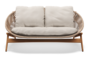 Gloster Bora 2-SEATER SOFA - Sofa 2 Sitzer-Natural Teak / Sorrel Wicker-Blend Linen