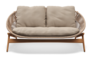 Gloster Bora 2-SEATER SOFA - Sofa 2 Sitzer-Natural Teak / Sorrel Wicker-Blend Sand