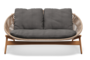 Gloster Bora 2-SEATER SOFA - Sofa 2 Sitzer-Natural Teak / Sorrel Wicker-Blend Coal