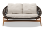 Gloster Bora 2-SEATER SOFA - Sofa 2 Sitzer-Natural Teak / Umber Wicker-Blend Linen