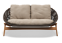 Gloster Bora 2-SEATER SOFA - Sofa 2 Sitzer-Natural Teak / Umber Wicker-Blend Sand