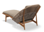 Gloster Bora LOUNGER - Loungeliege-Natural Teak / Sorrel Wicker-Blend Sand