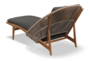 Gloster Bora LOUNGER - Loungeliege-Natural Teak / Sorrel Wicker-Blend Coal