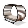 GLOSTER Cradle Day Bed-Alu meteor| Teak | Poolside Linen