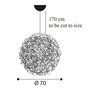 Catellani & Smith FIL DE FER LED Pendelleuchte - 70 cm
