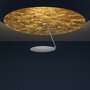 Catellani & Smith Lederam C150 Led-Deckenleuchte - Schirm weiß/gold, Scheibe weiß, Stange in saturiert