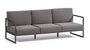 Kave Home COMOVA - Outdoor Sofa -  3 sitzer - Schwarz / Dunkelgrau