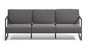 Kave Home COMOVA - Outdoor Sofa -  3 sitzer - Schwarz / Dunkelgrau