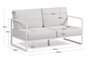 Kave Home COMOVA - Outdoor Sofa - 2 sitzer -  Weiss / Weiss