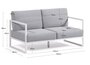 Kave Home COMOVA - Outdoor Sofa - 2 sitzer - Weiss / Blau