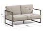 Kave Home COMOVA - Outdoor Sofa - 2 sitzer - Grün / Hellgrau