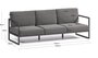 Kave Home COMOVA - Outdoor Sofa - 2 sitzer - Schwarz / Dunkelgrau